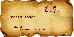 Barta Tomaj névjegykártya